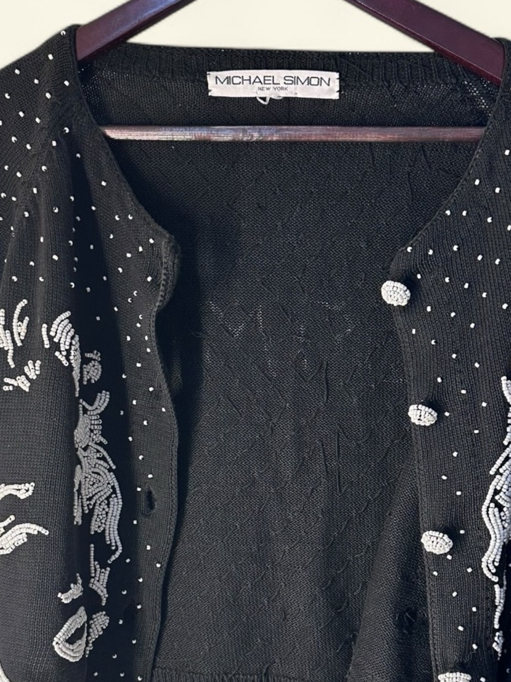 RARE VTG 1993 Michael Simon Marilyn Monroe beaded cardigan- Art to wear - Picture 6 of 6